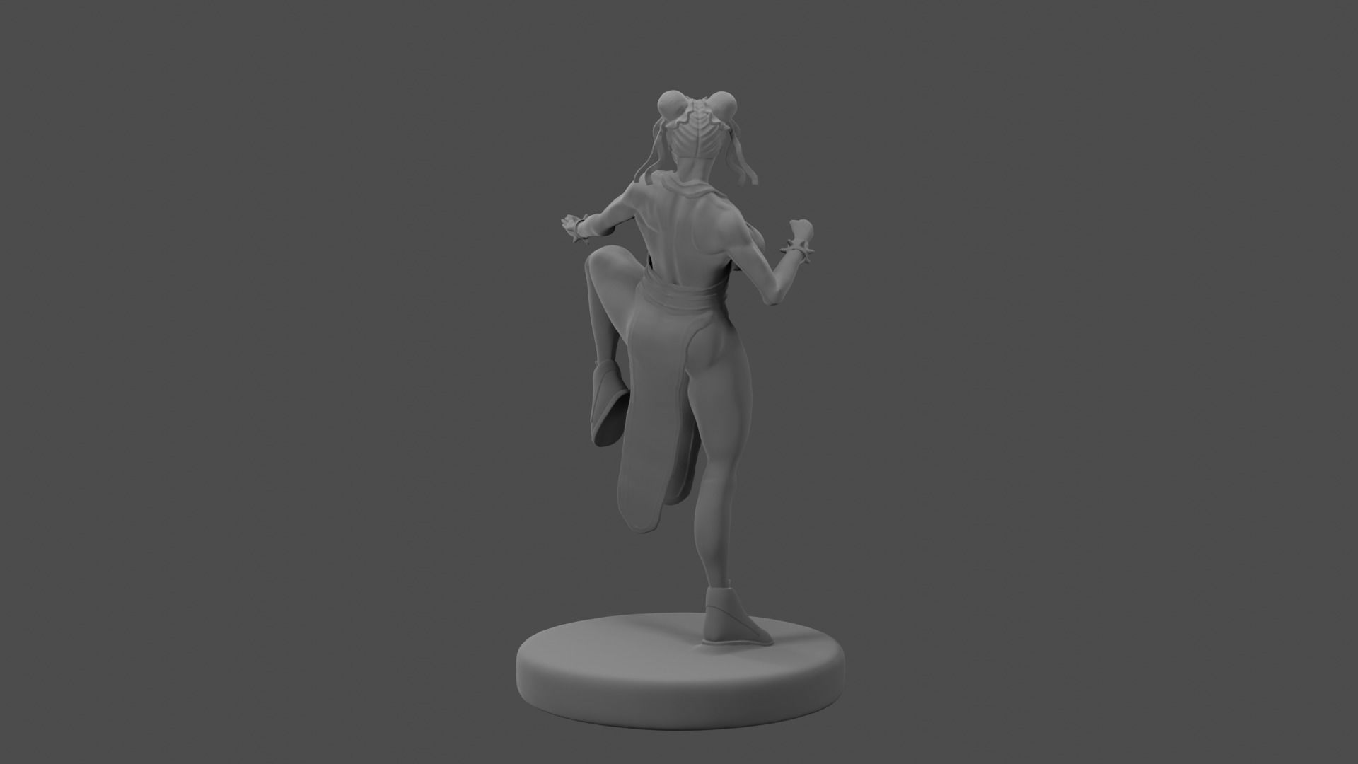 Chun Li Stylized Printable Model Big Breast 3D print model_14