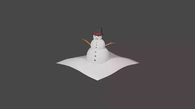 Low Poly snowman