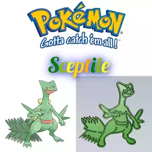 Amazing Pokemon Sceptile Cookie Cutter Stamp Cake Decorating 