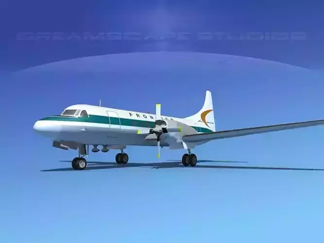 Convair CV-580 Frontier 1 3D model Convair CV-580 Frontier 1 3D model