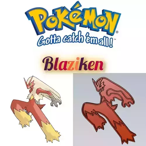 Amazing Pokemon Blaziken Cookie Cutter Stamp Cake Decorating 