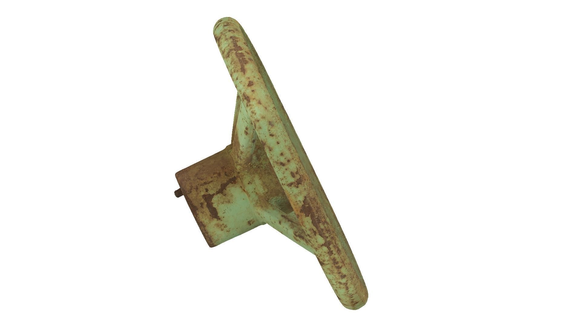 Steering Wheel Raw Scanned 3D model_3
