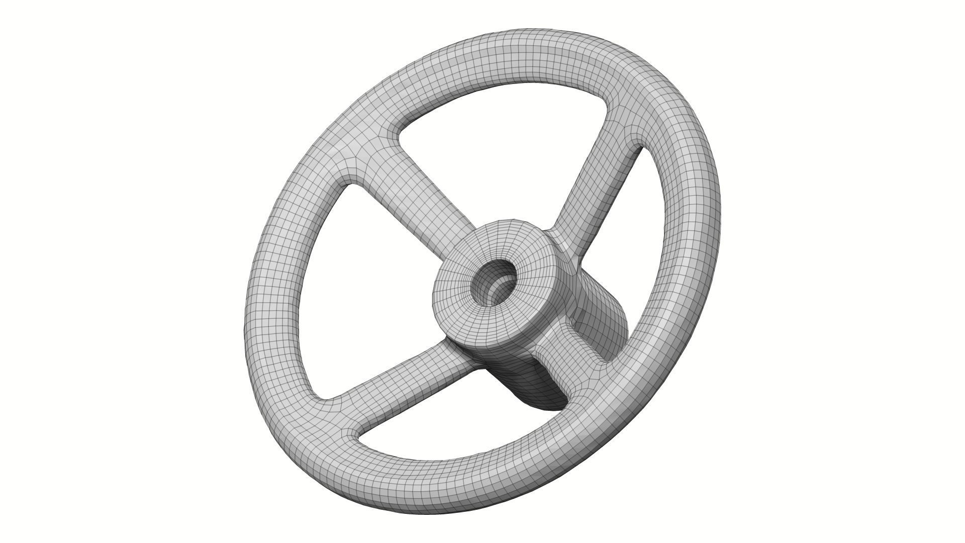 Steering Wheel Raw Scanned 3D model_7