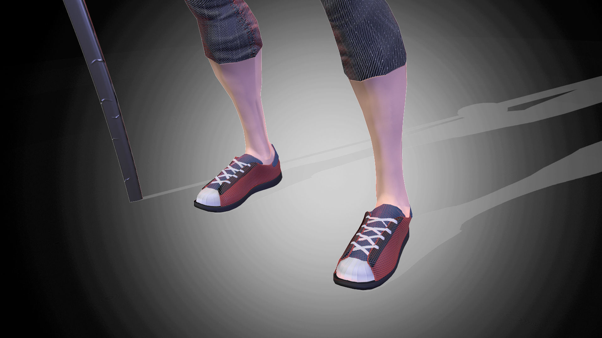 Katana Girl Low-poly 3D model_7