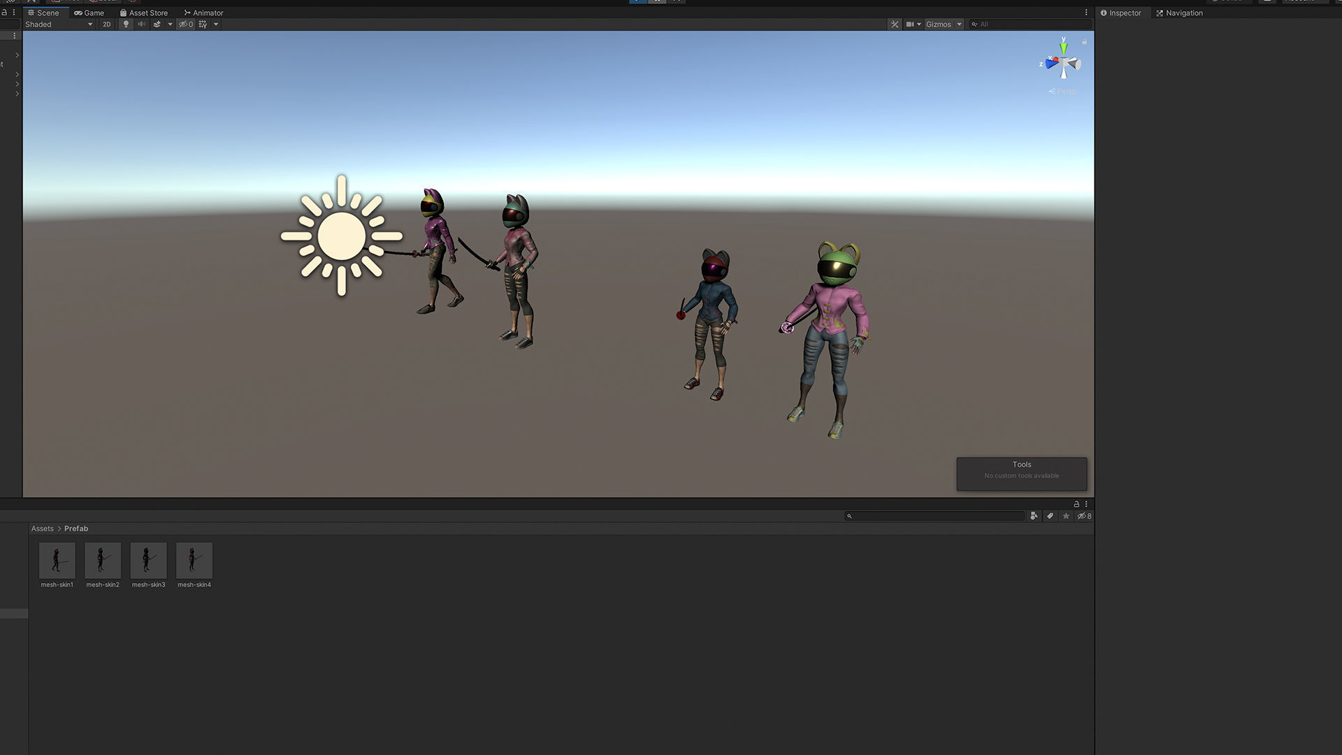 Katana Girl Low-poly 3D model_14