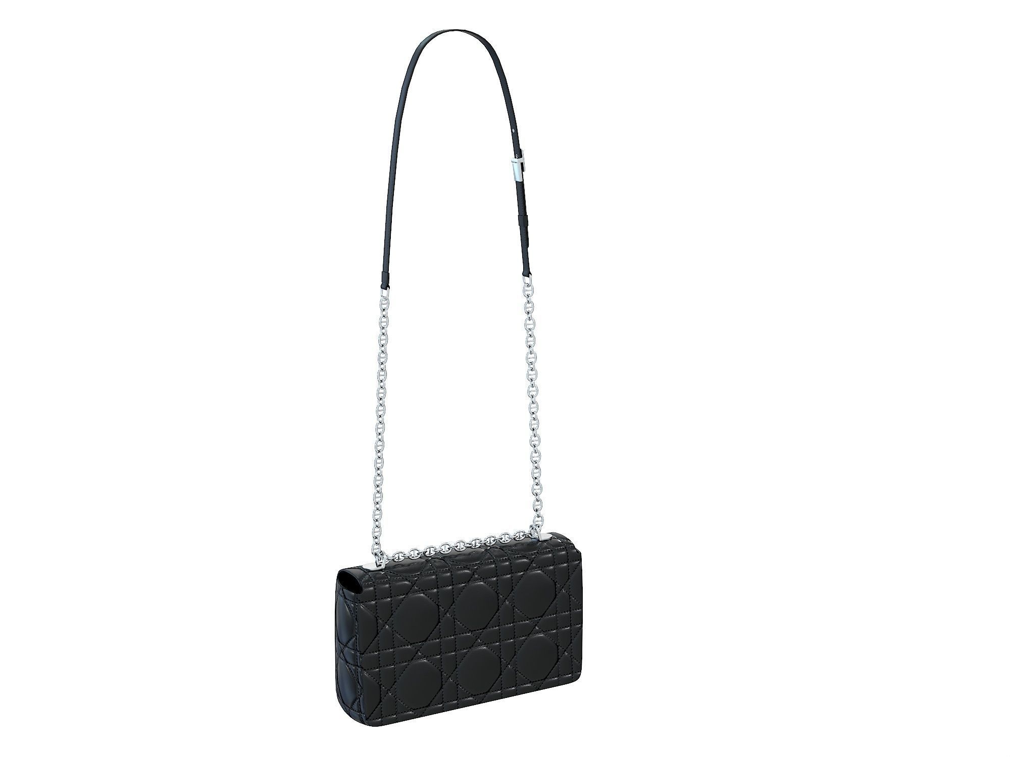 DIOR Caro Bag Black Low-poly 3D model_6