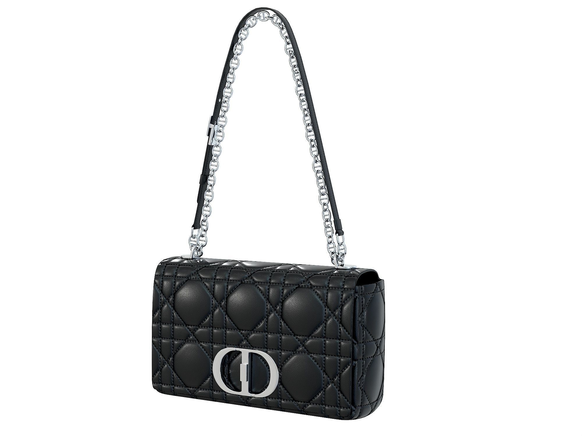 DIOR Caro Bag Black Low-poly 3D model_8