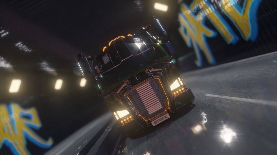 Mini Bus Low-poly 3D model_2