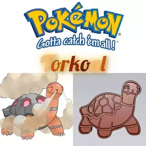 Amazing Pokemon Torkoal  Cookie Cutter Stamp Cake Decorating 