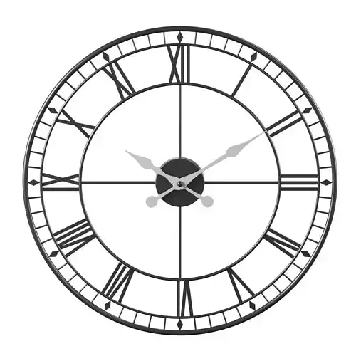 WALL CLOCK BLACK