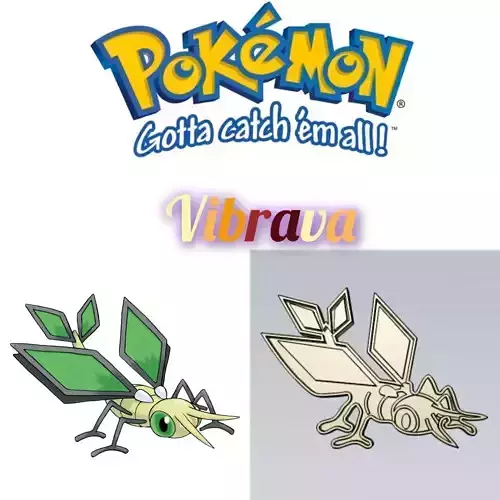 Amazing Pokemon Vibrava Cookie Cutter Stamp Cake Decorating 