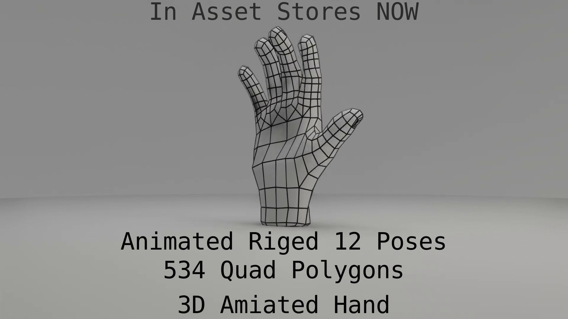 3D Hand Animated Rigged Low-poly 3D model_11