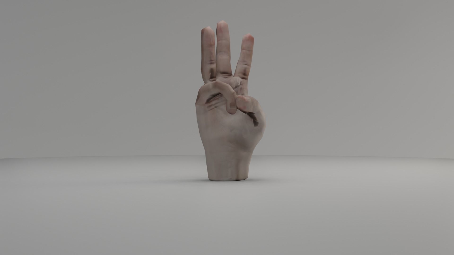 3D Hand Animated Rigged Low-poly 3D model_7