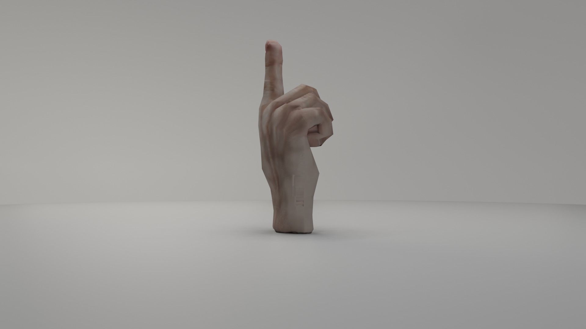 3D Hand Animated Rigged Low-poly 3D model_4