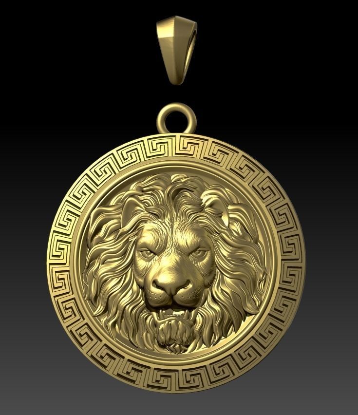 Lion pendant 3d model for printing STL 3D print model_13