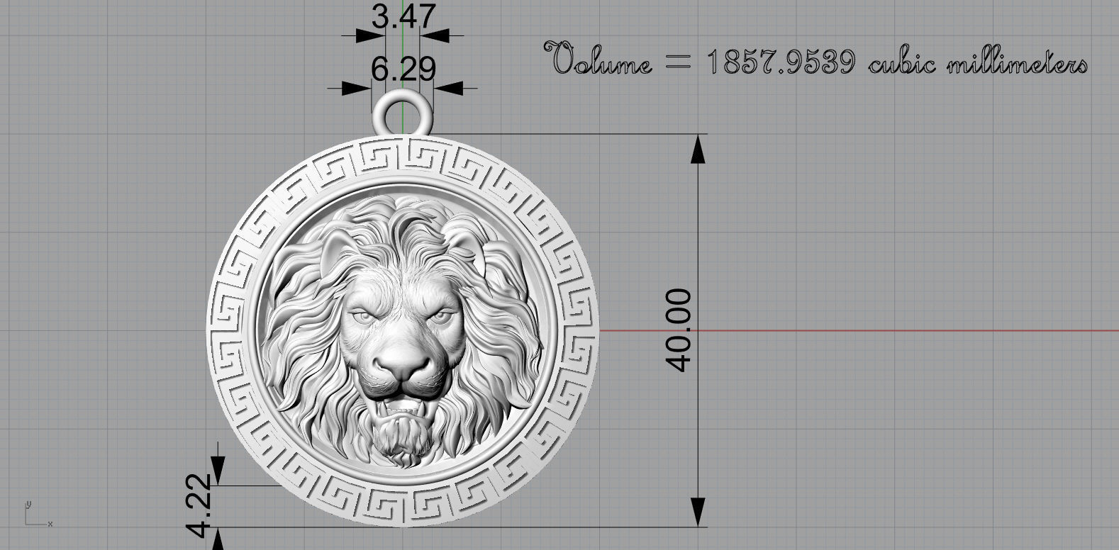 Lion pendant 3d model for printing STL 3D print model_2