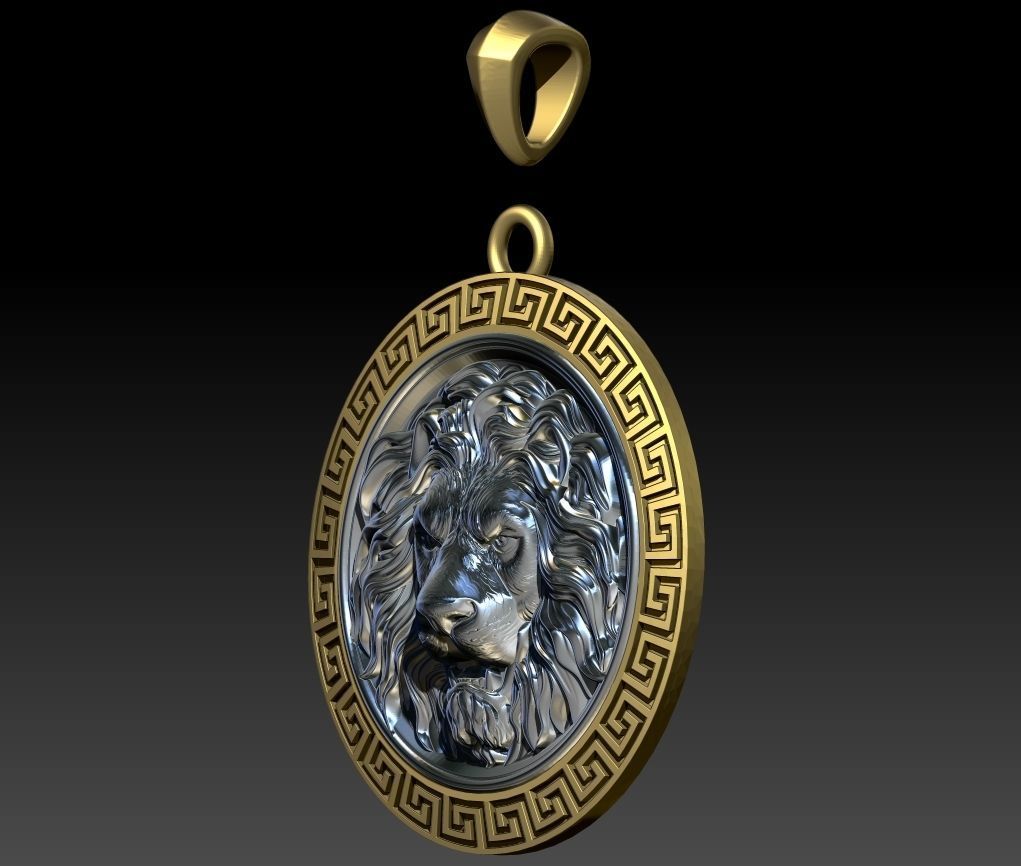 Lion pendant 3d model for printing STL 3D print model_8