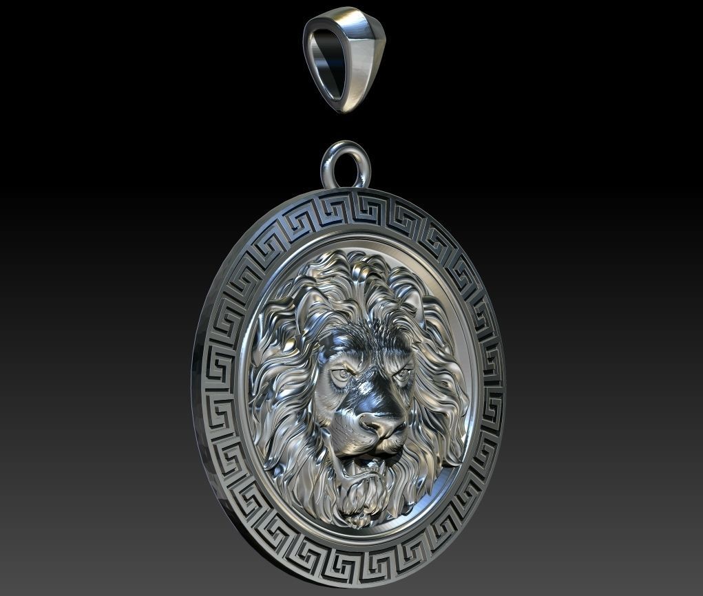 Lion pendant 3d model for printing STL 3D print model_19