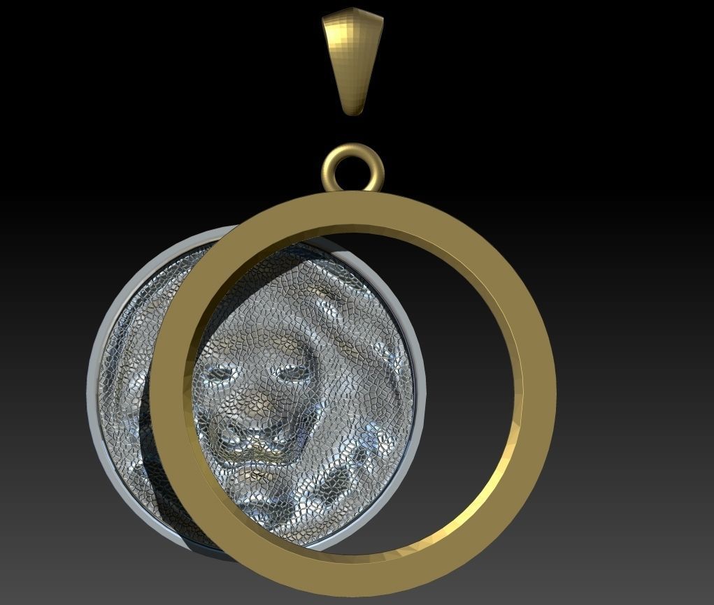 Lion pendant 3d model for printing STL 3D print model_9