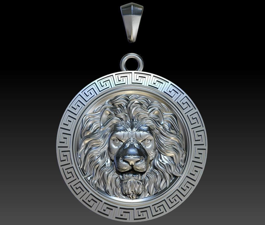 Lion pendant 3d model for printing STL 3D print model_18