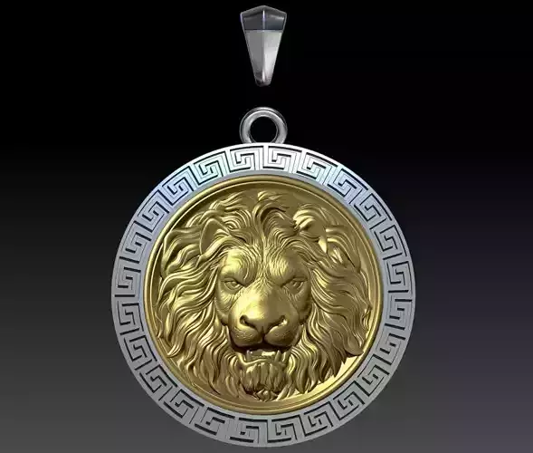 Lion pendant 3d model for printing STL