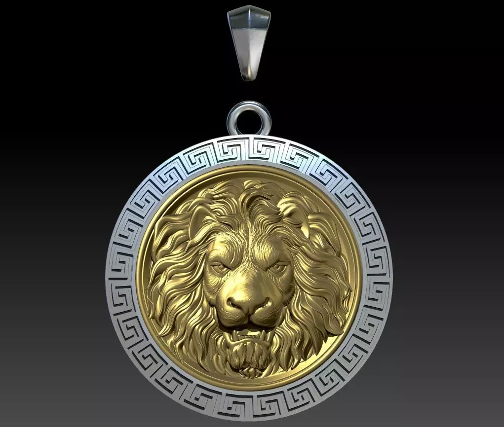 Lion pendant 3d model for printing STL 3D print model_0