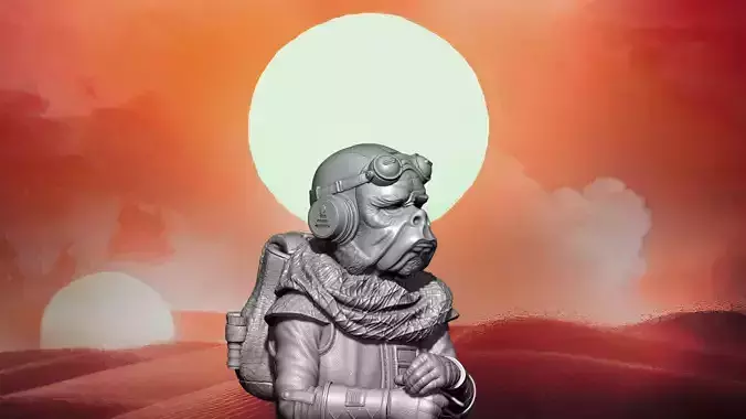 Kuiil and Blurrg the Mandalorian