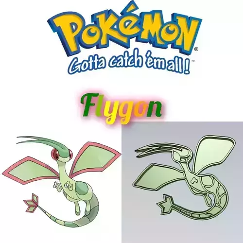 Amazing Pokemon Flygon Cookie Cutter Stamp Cake Decorating 