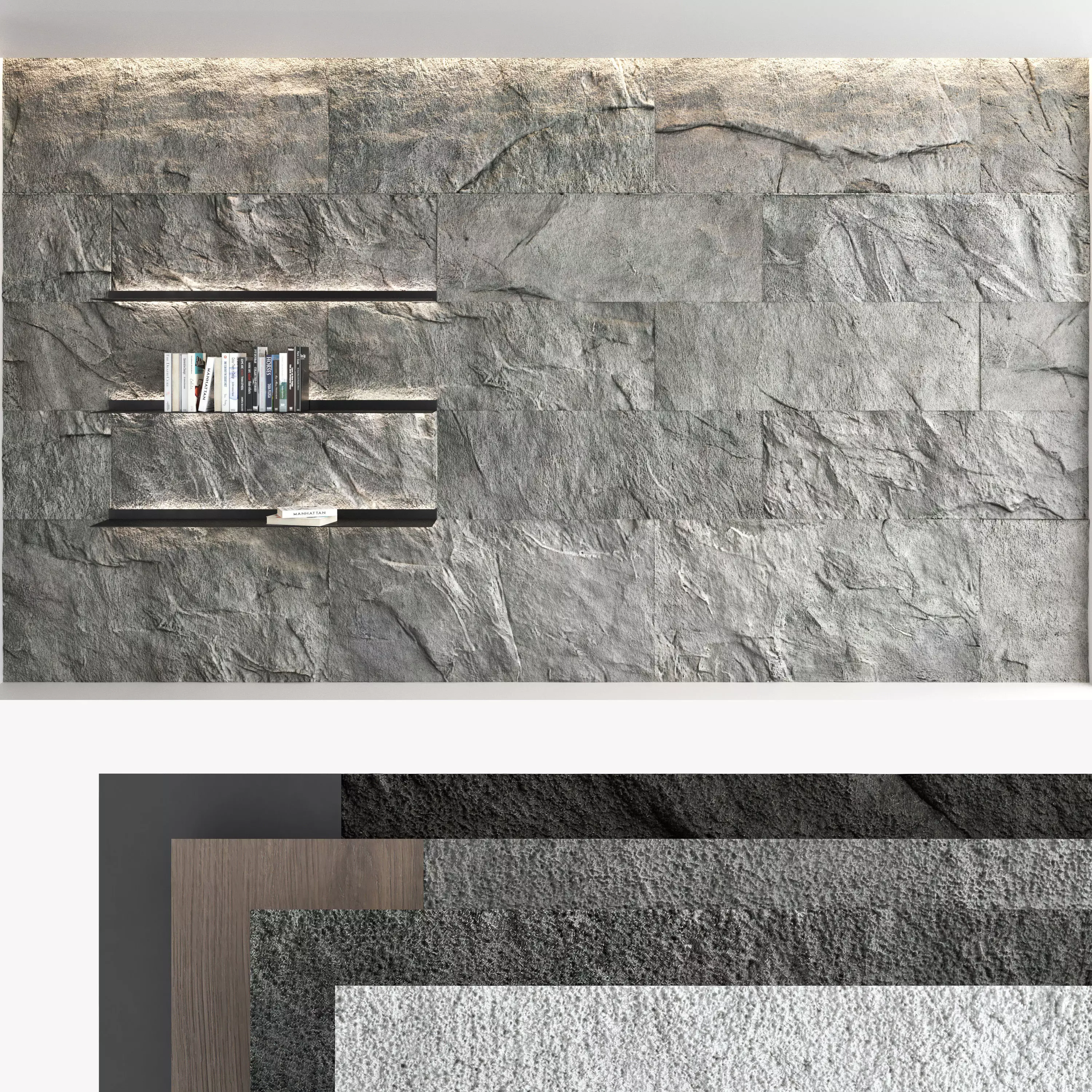 Decorative wall panel set 62 3D model