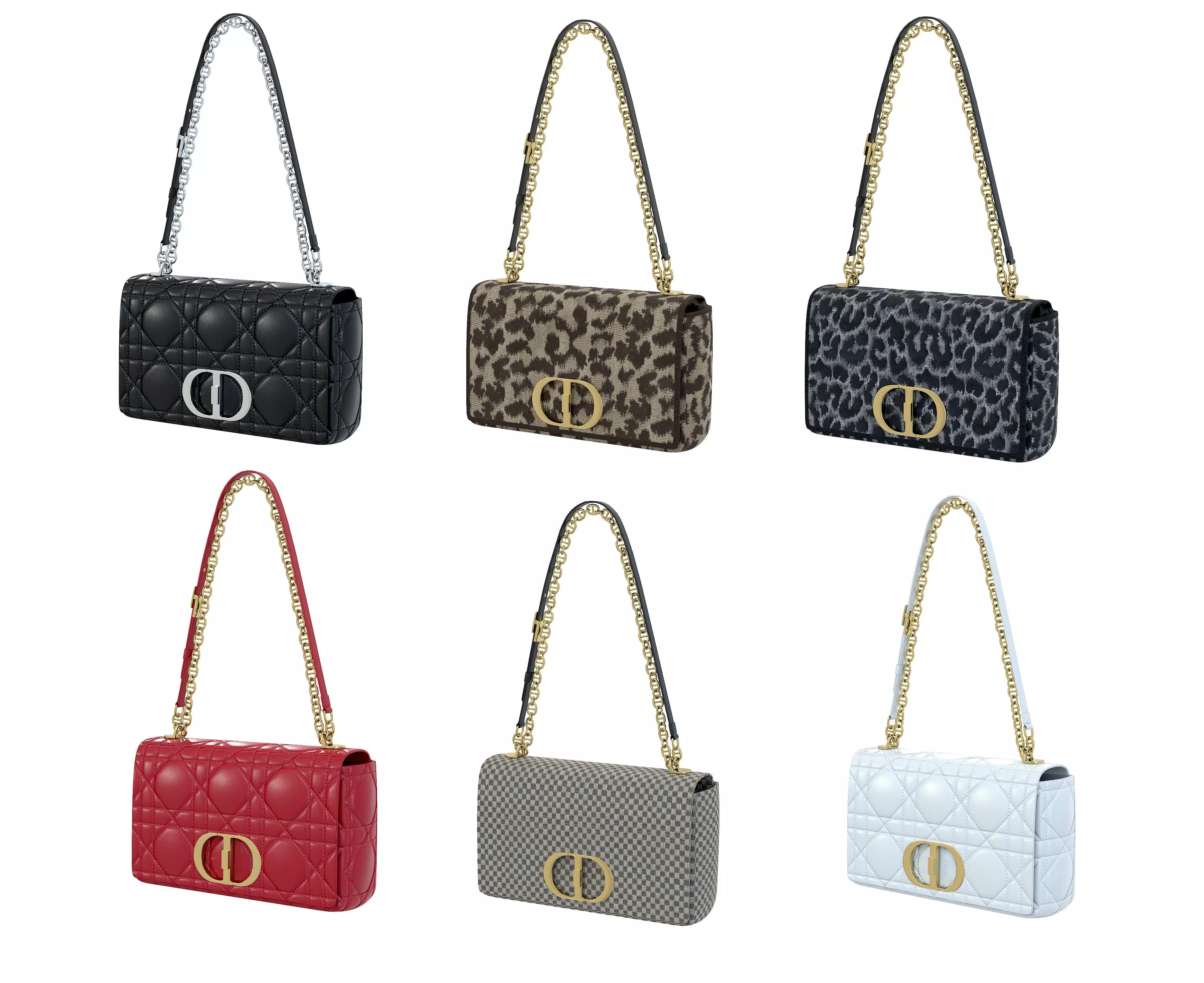 DIOR Caro Bag 3D Model Collection_0