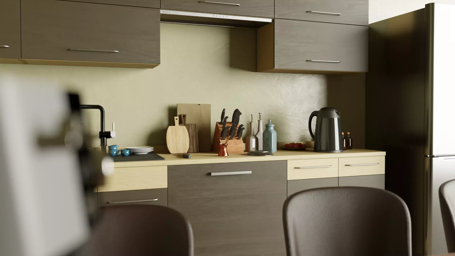 Detailed Kitchen Scene 3D model_0