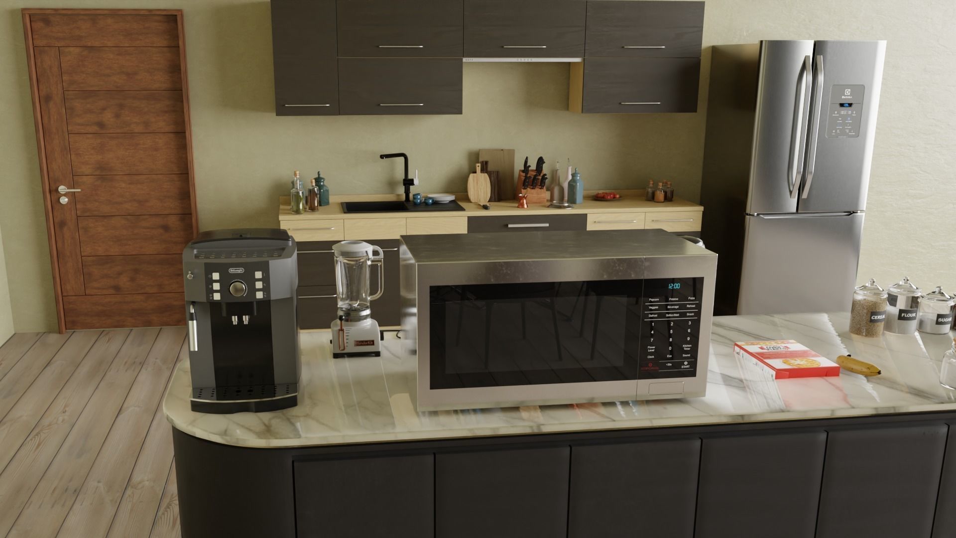Detailed Kitchen Scene 3D model_4