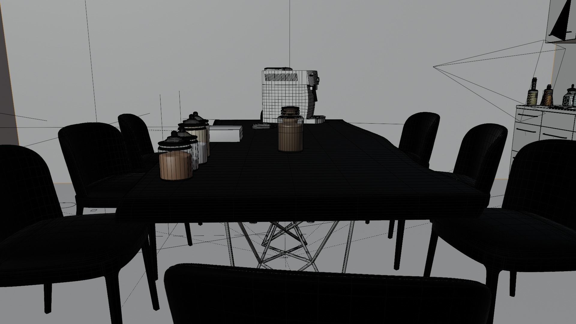 Detailed Kitchen Scene 3D model_7