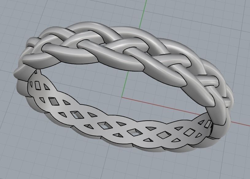 Women ring with binding 17 5 mm 3D print model_3