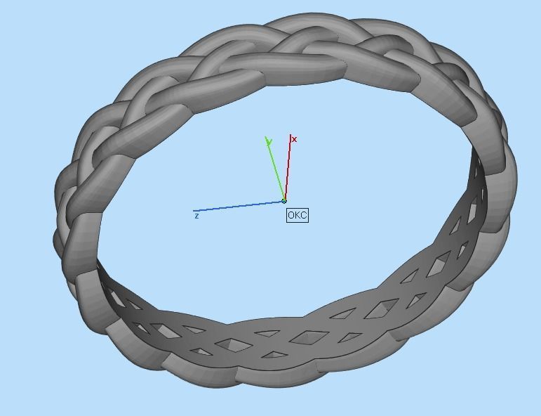 Women ring with binding 17 5 mm 3D print model_5