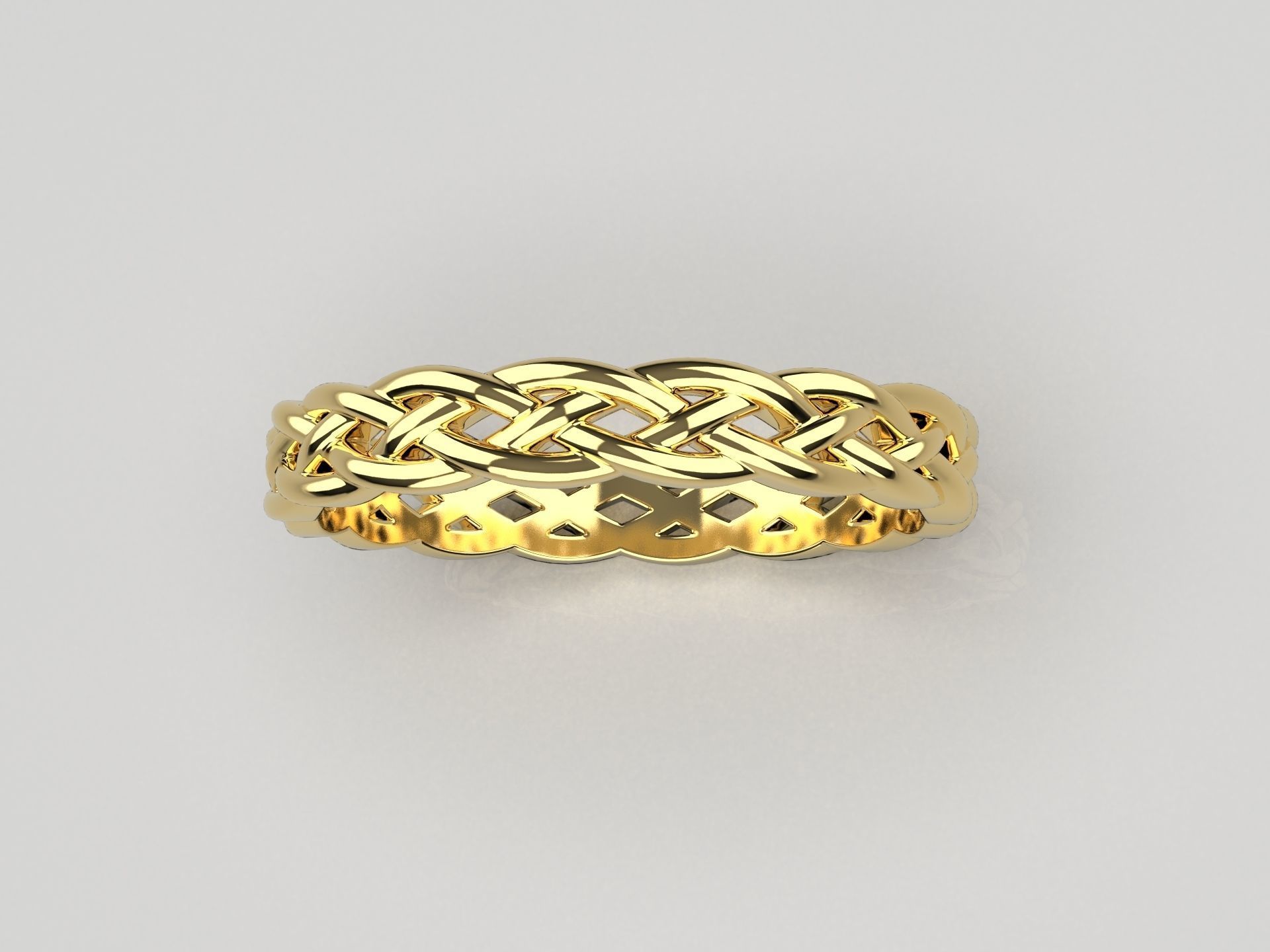 Women ring with binding 17 5 mm 3D print model_2