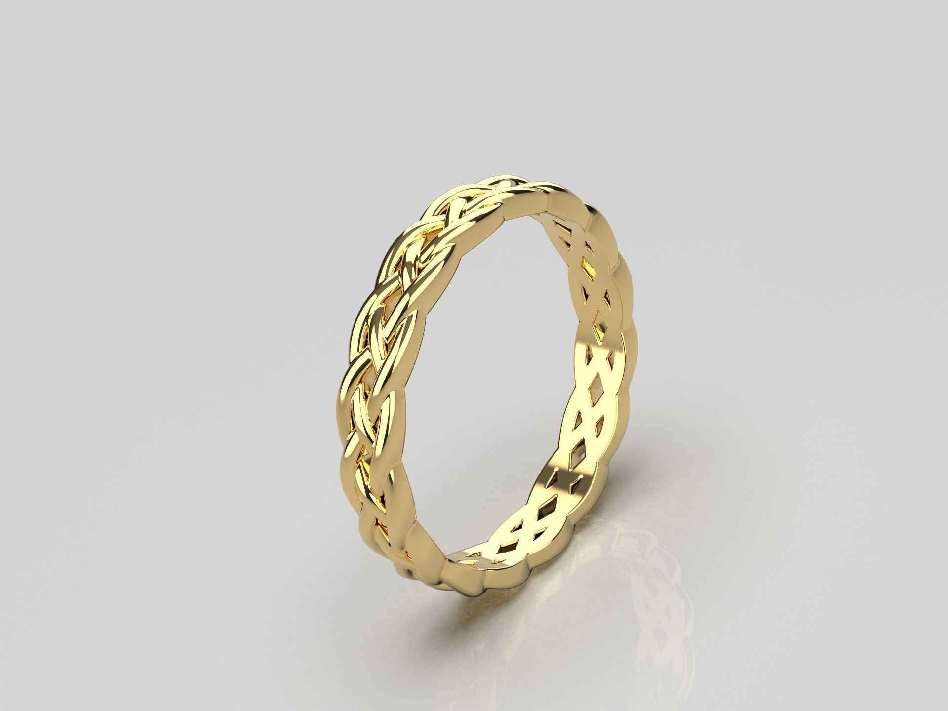 Women ring with binding 17 5 mm 3D print model_1