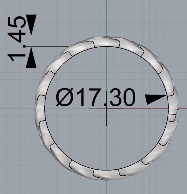 Women ring with binding 17 5 mm 3D print model_4