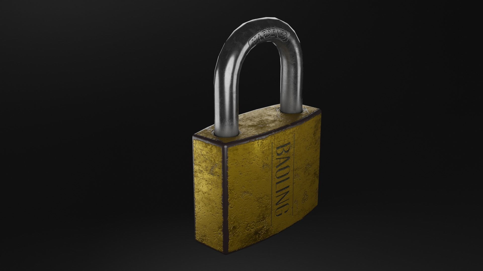 Door Lock Low-poly 3D model_3