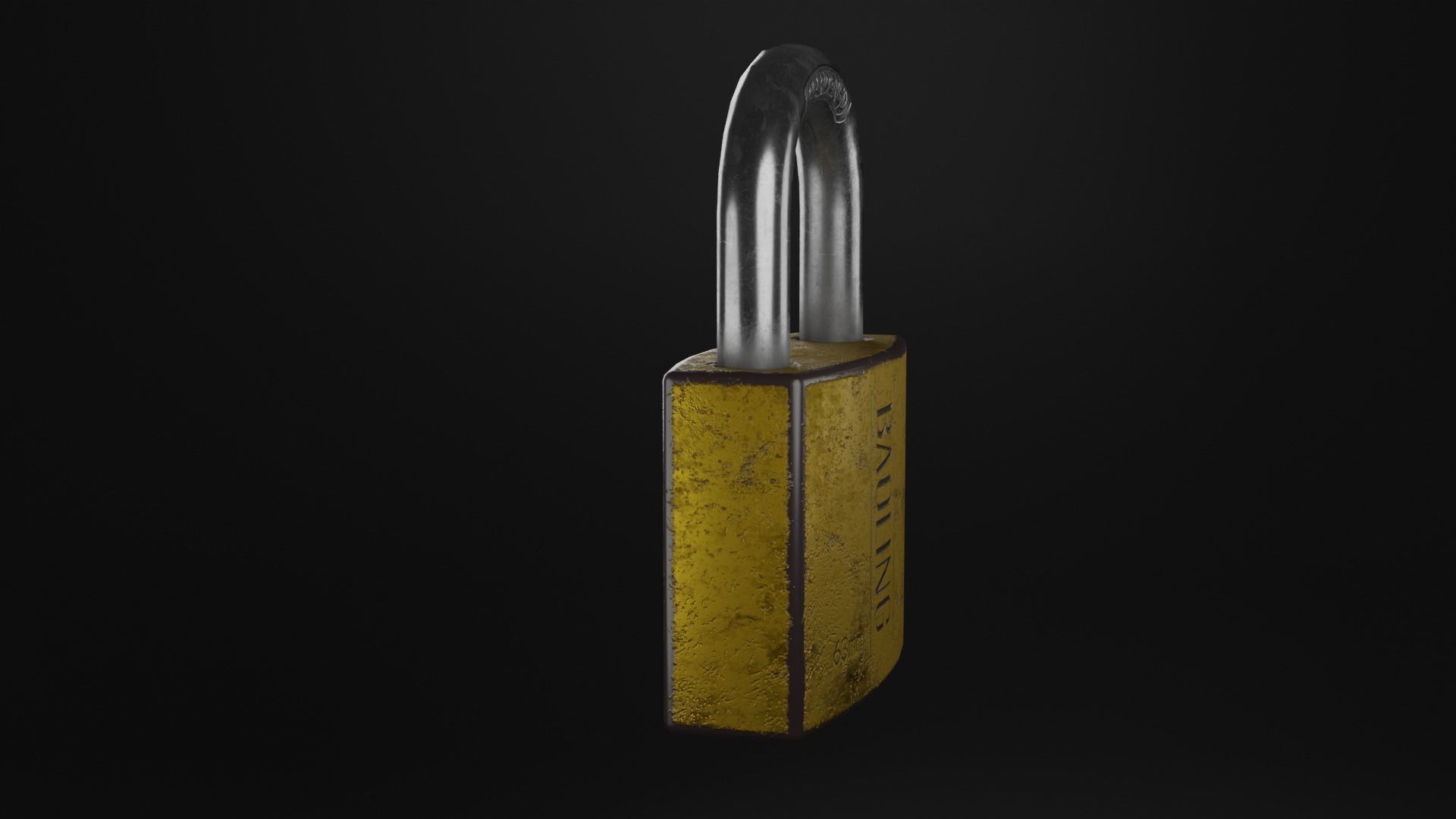 Door Lock Low-poly 3D model_4