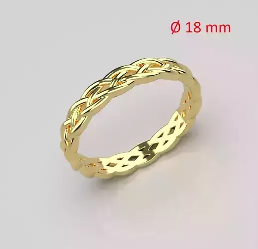 Women ring with binding size 18 mm