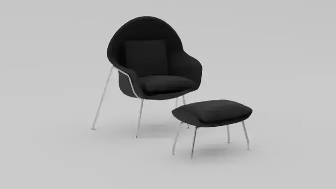 Womb and an ottoman chair 