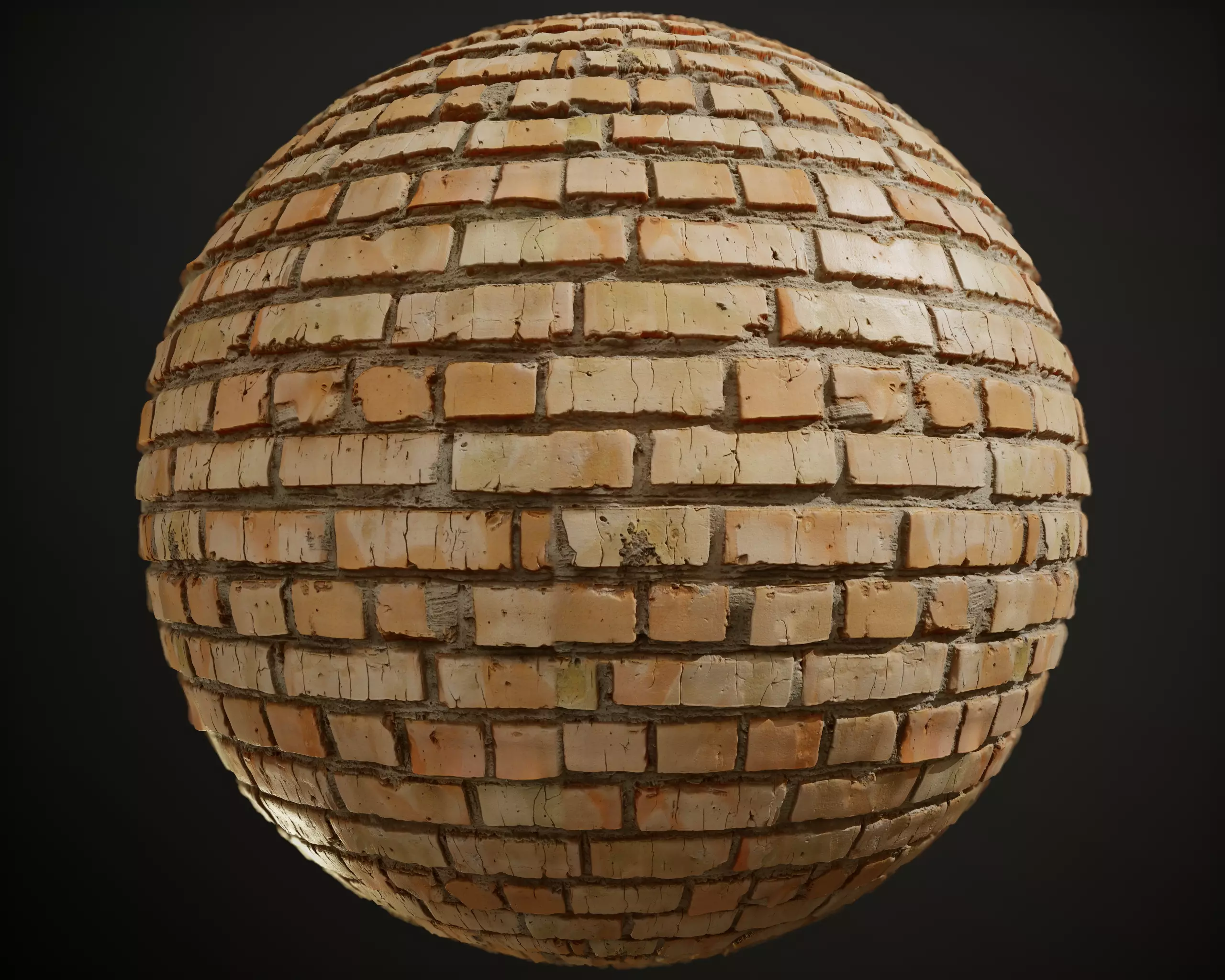 Tilable Brick Wall PBR Texture