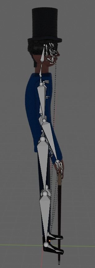 character man with skeleton 3D model_4