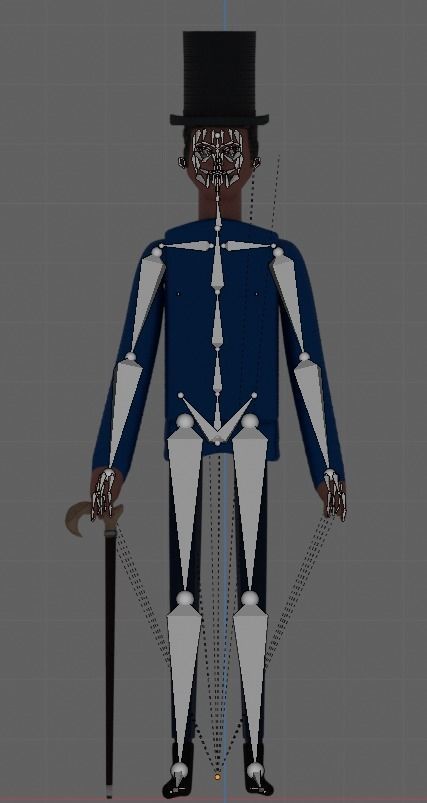 character man with skeleton 3D model_3
