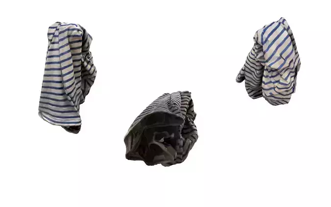 crumpled striped t-shirt