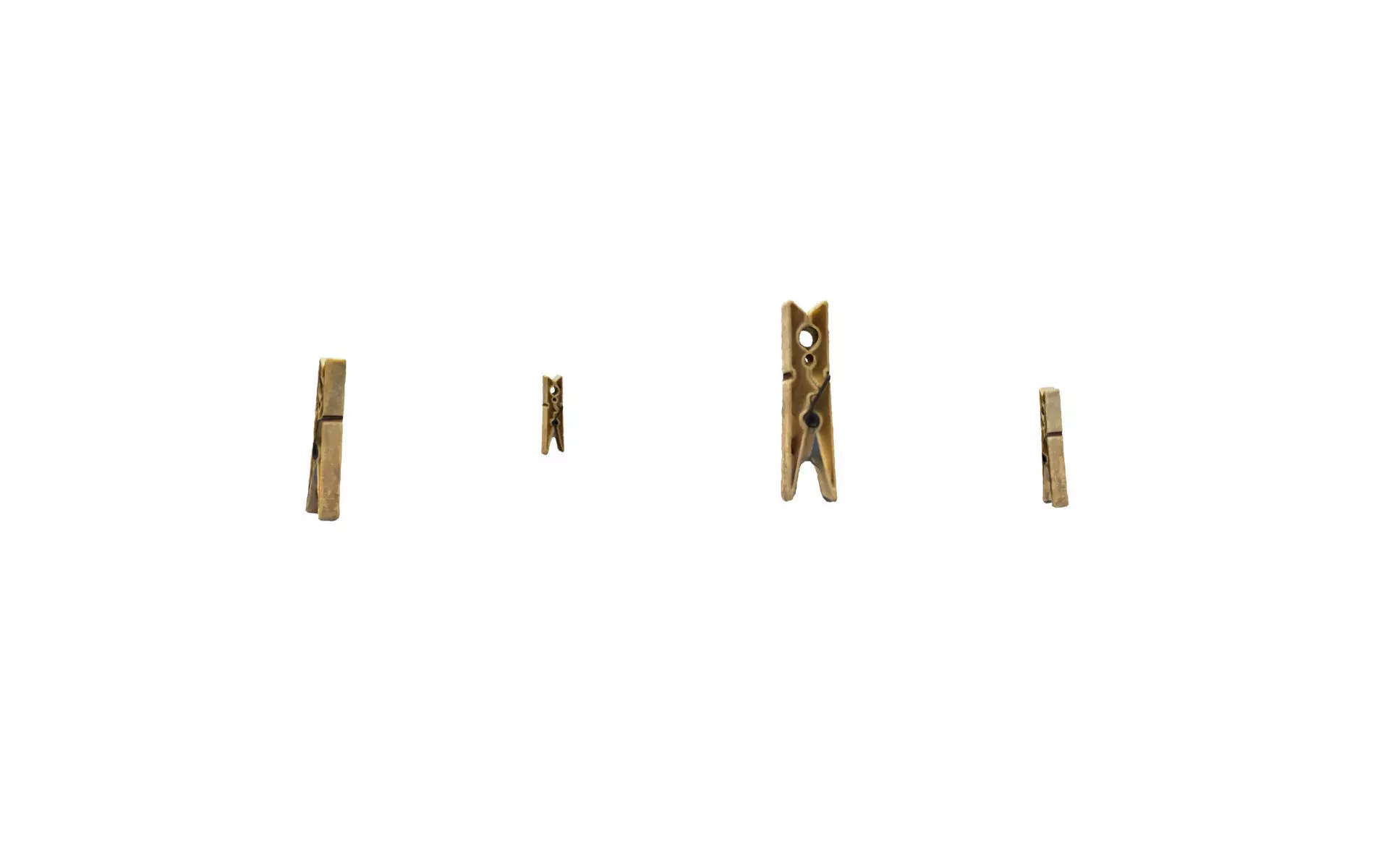 old clothespin clothes peg clip 3D model