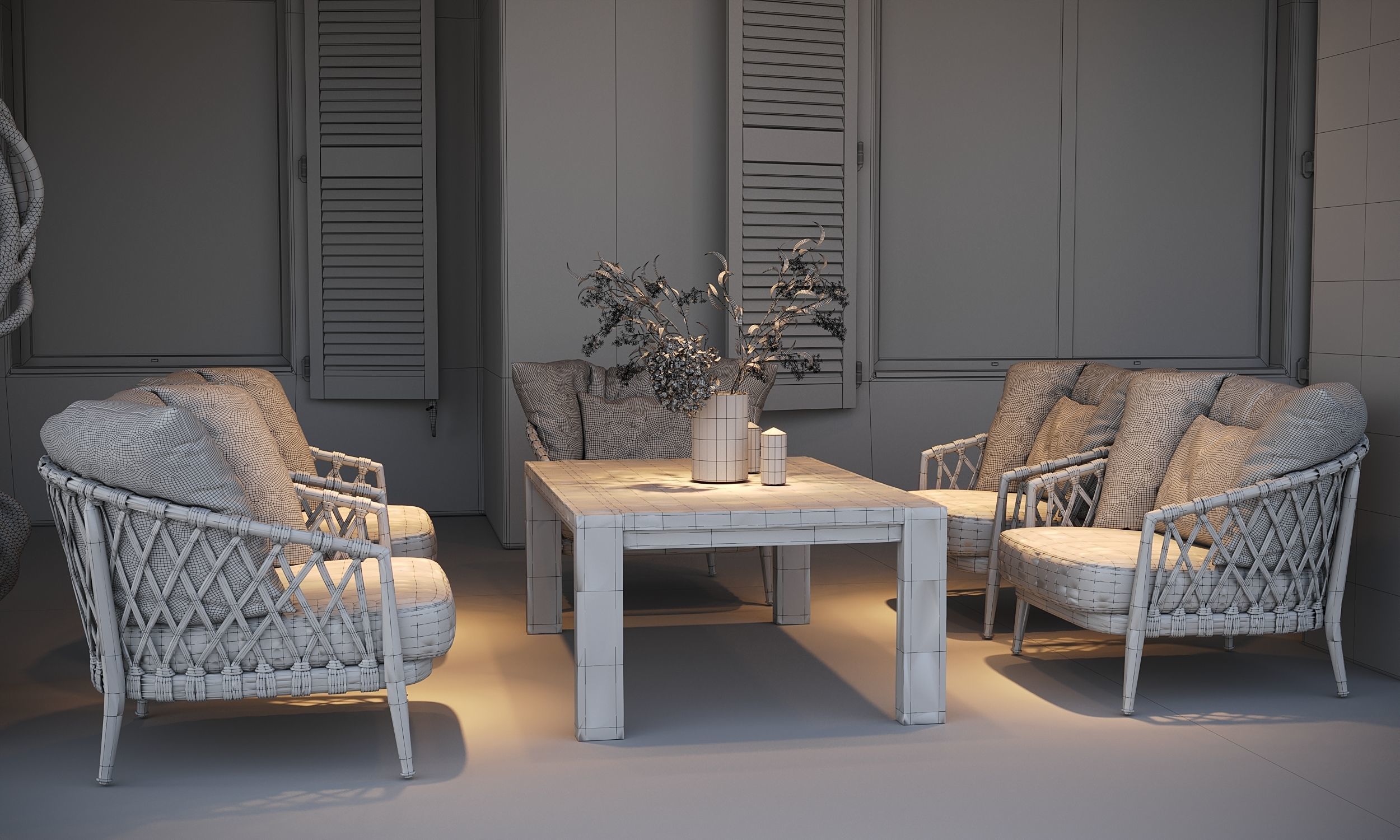 Greece House 3D model_5