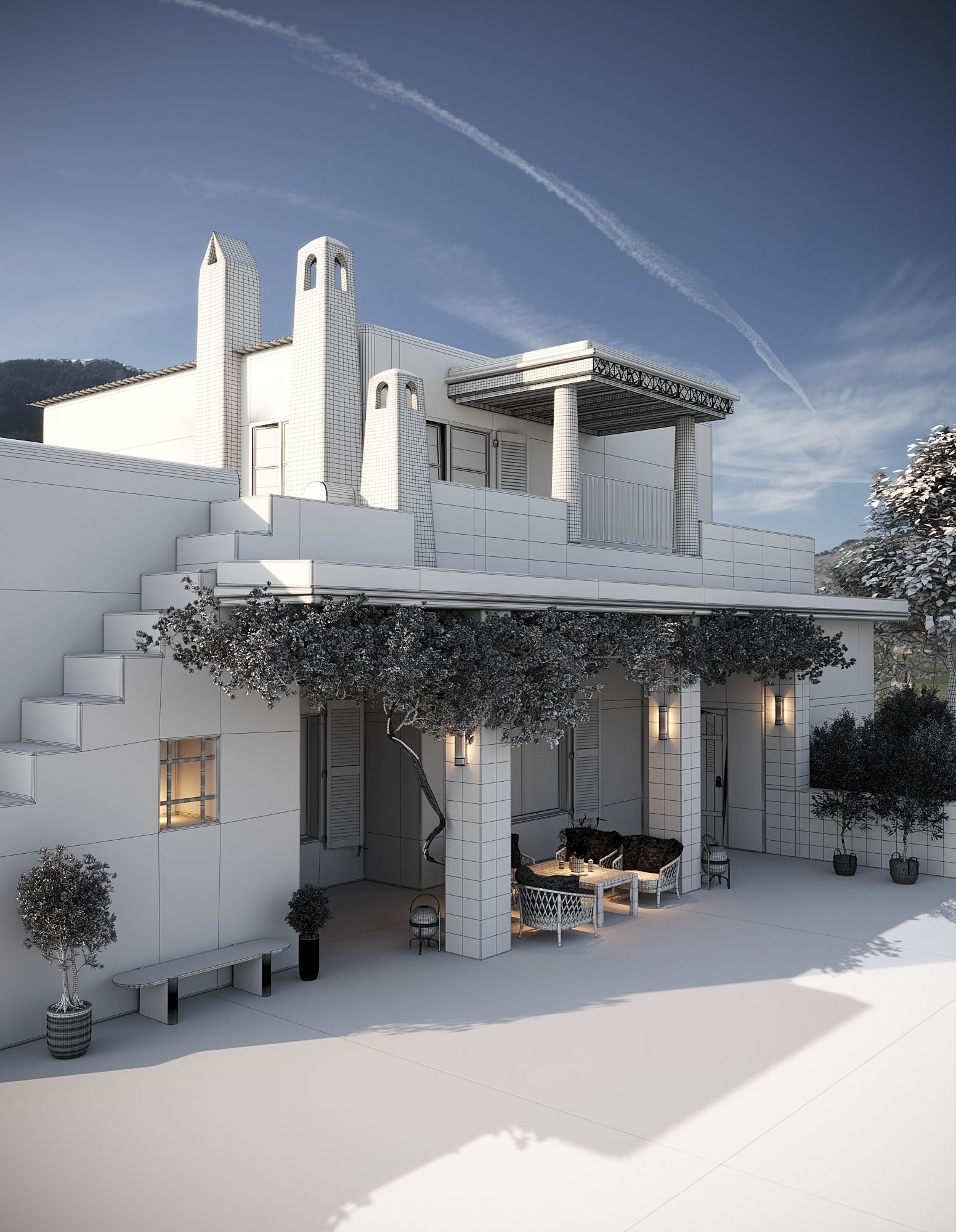 Greece House 3D model_3