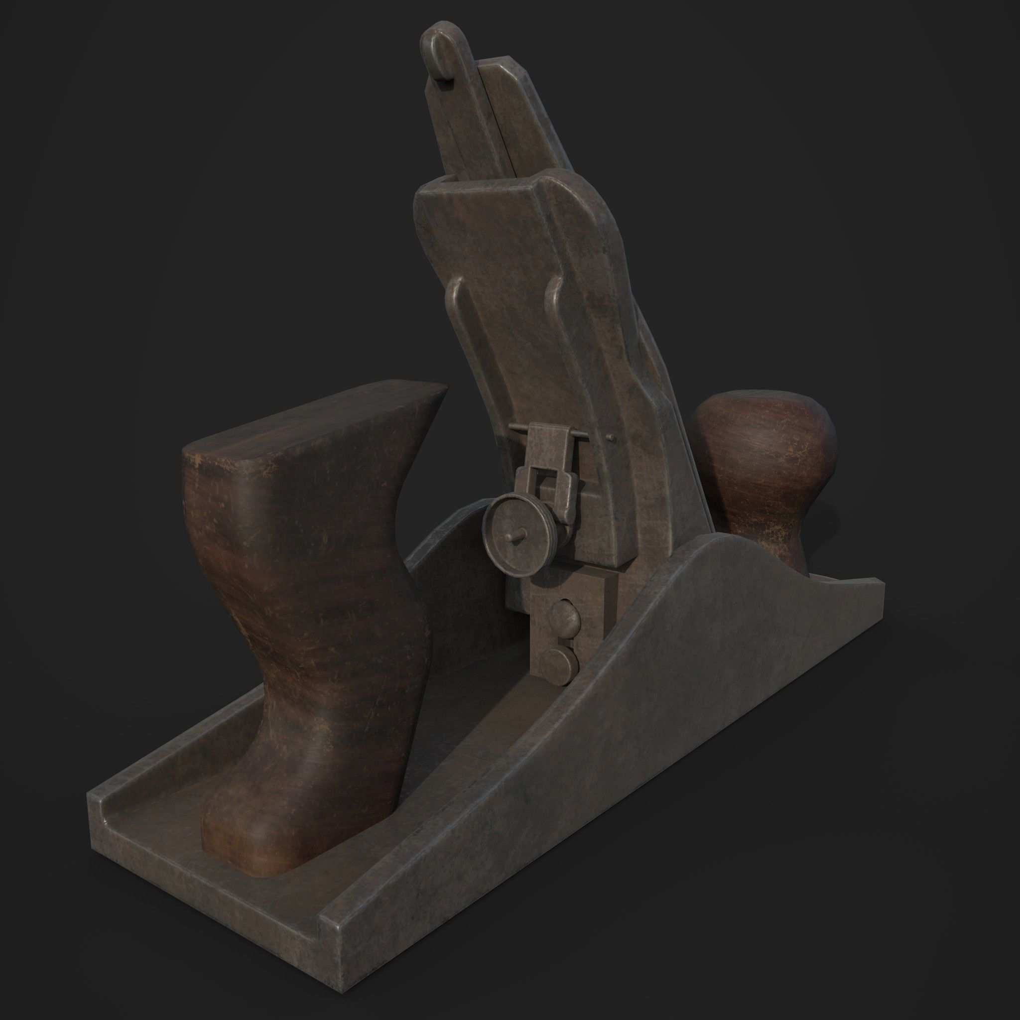 Wood Planer Low-poly 3D model_2